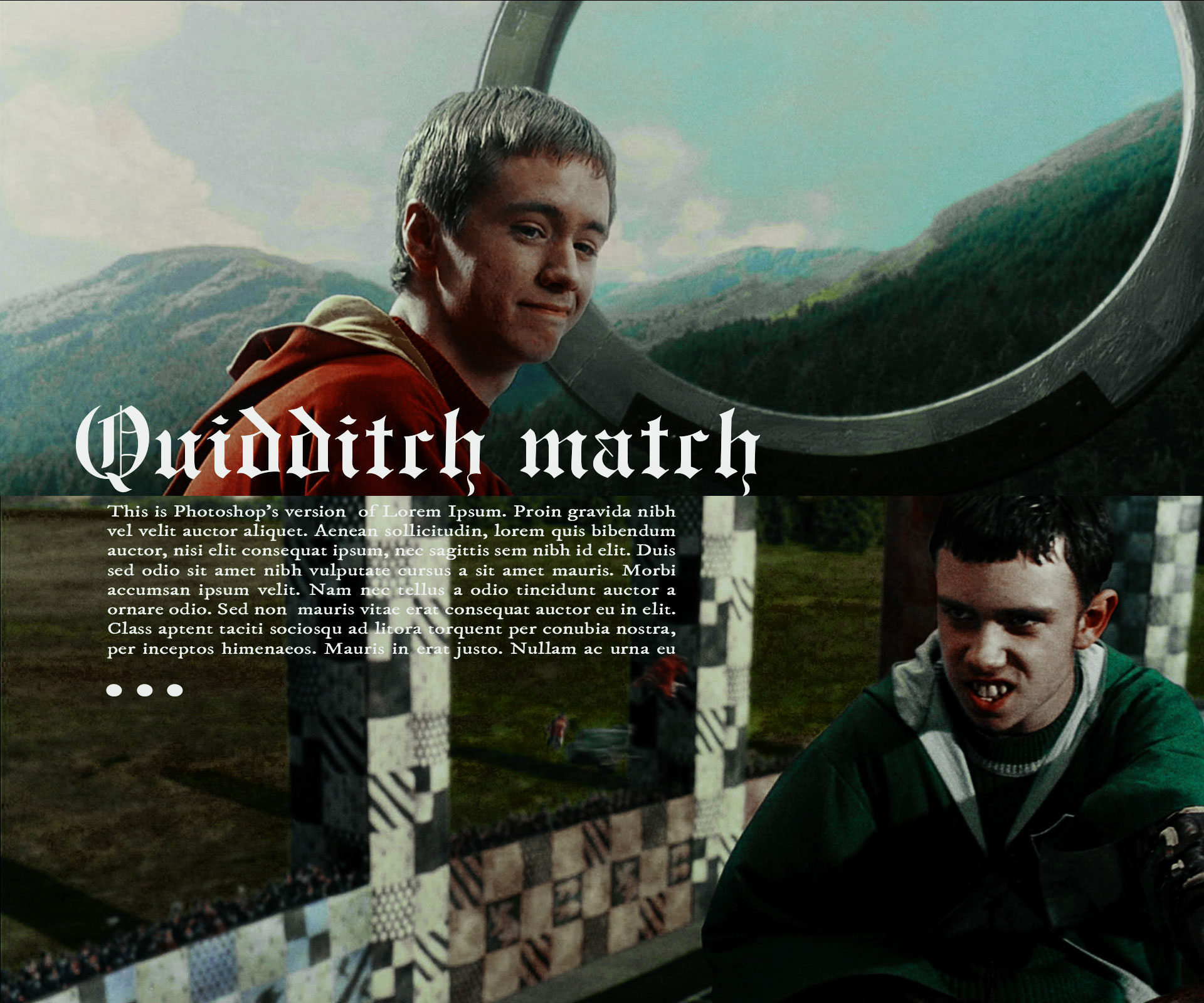 Quidditch match- template 2 fotos -slytherin versi by monochromotxt on ...