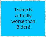 Trump is Worse Than Biden! Stamp