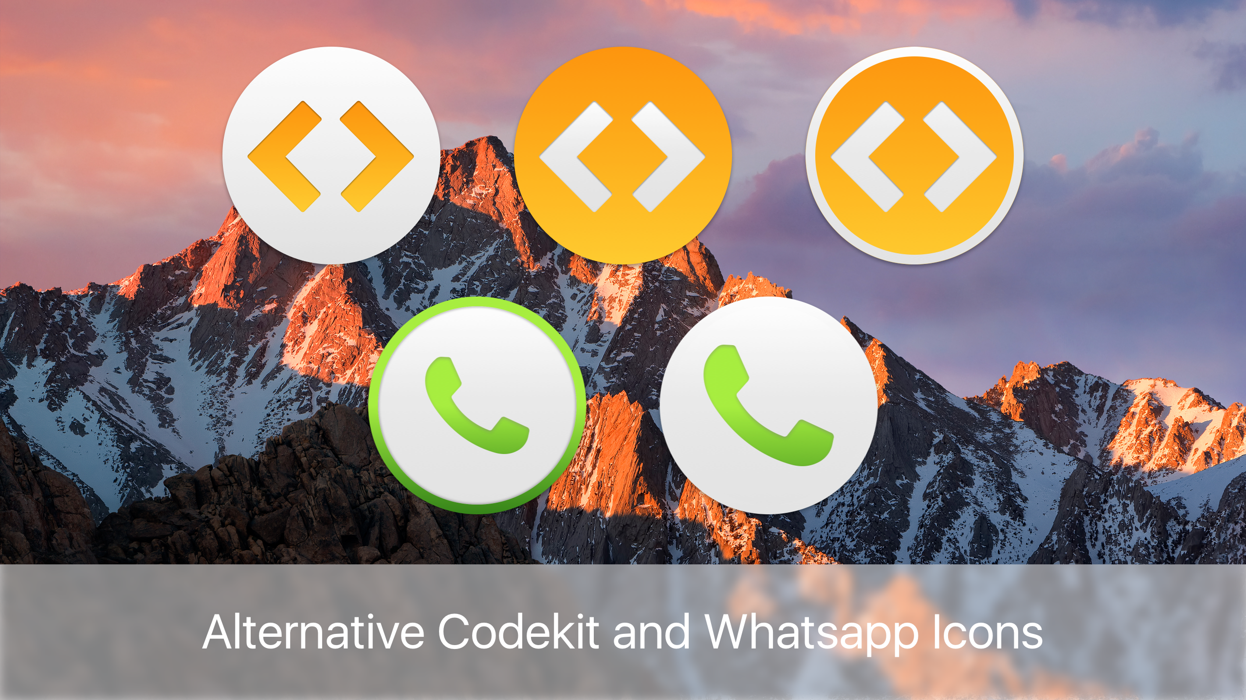 Alternative Codekit and WhatsApp icons