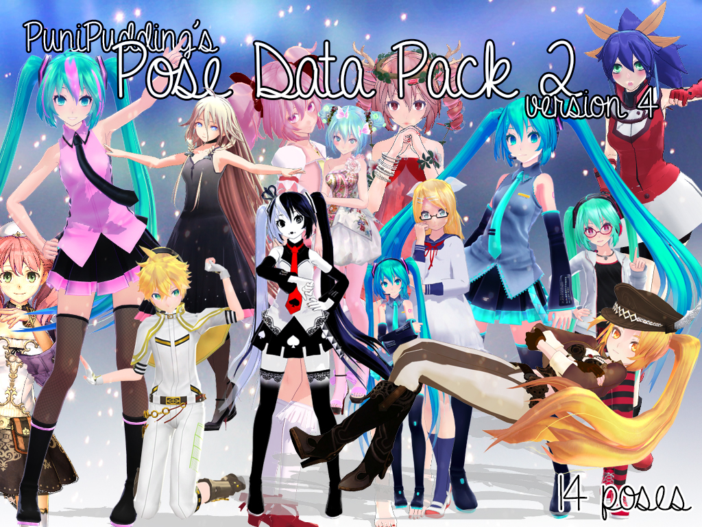 :MMD: Pose Data Pack2 DL - 14 Poses