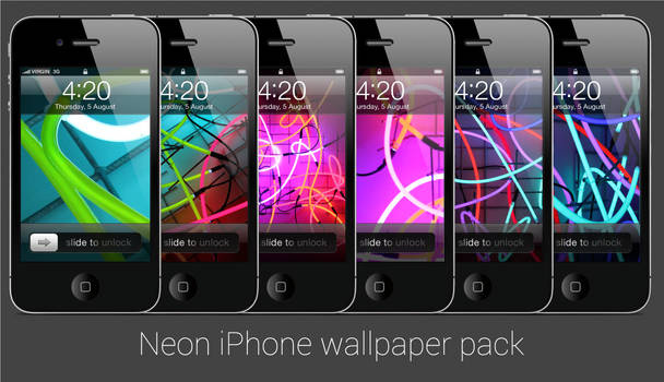 Neon iPhone wallpaper pack