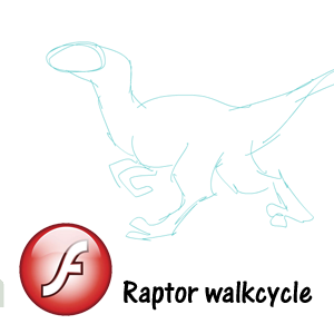 Raptor walk doodle