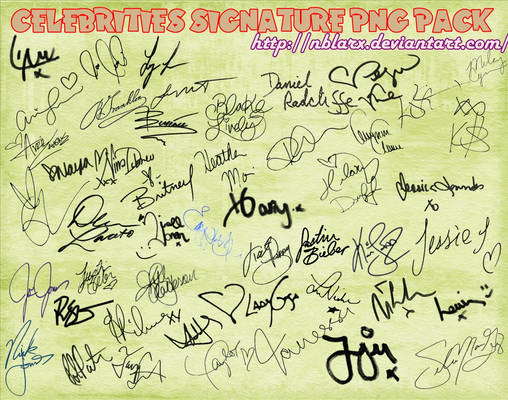 Celebrities Signature PNG Pack (DONT COPY)