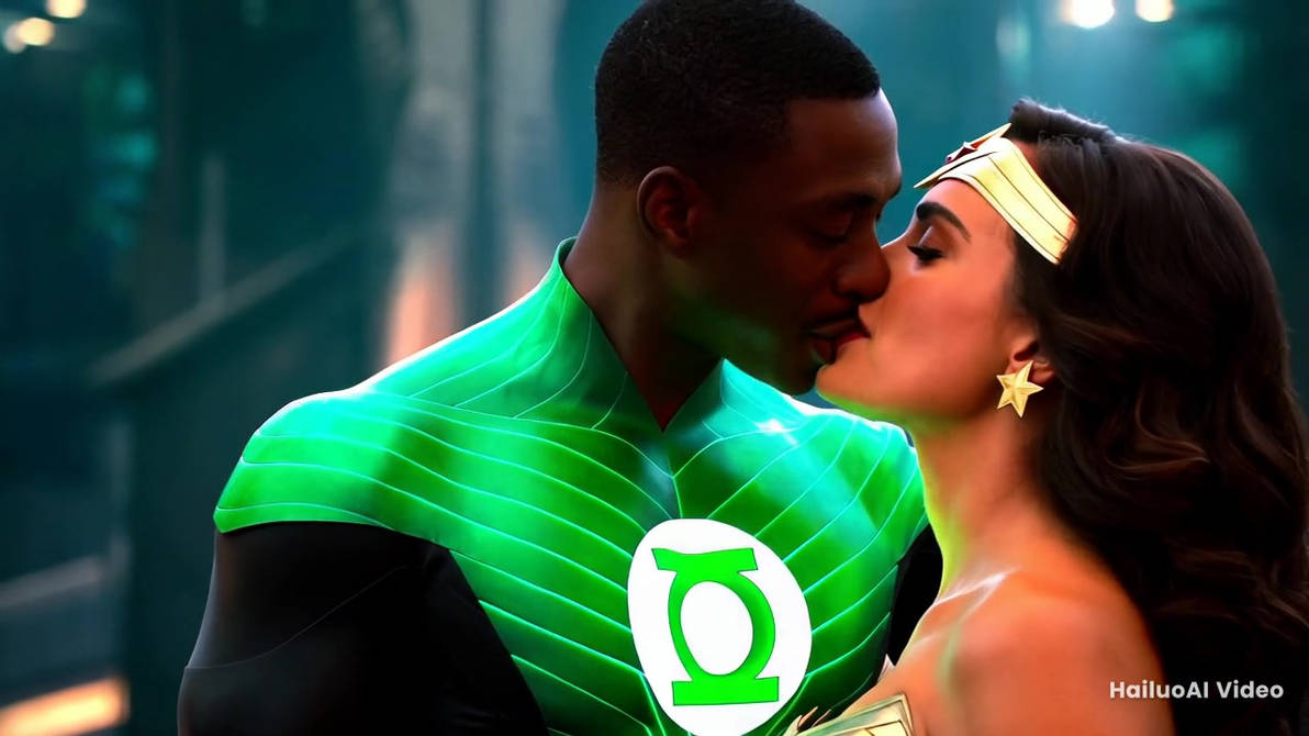 DC John Stewart x Wonder Woman Interracial kiss by DukeThomas on DeviantArt