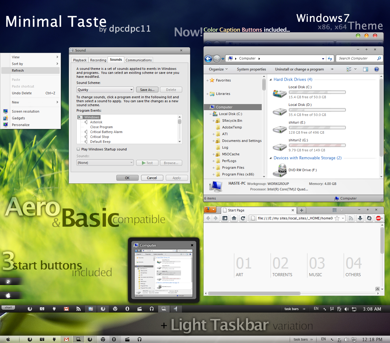 Minimal Taste for Windows7