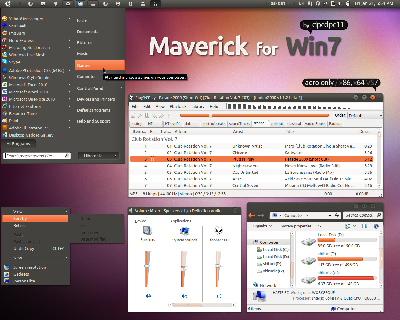 Maverick for Win7