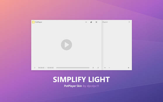 Simplify Light - PotPlayer Skin
