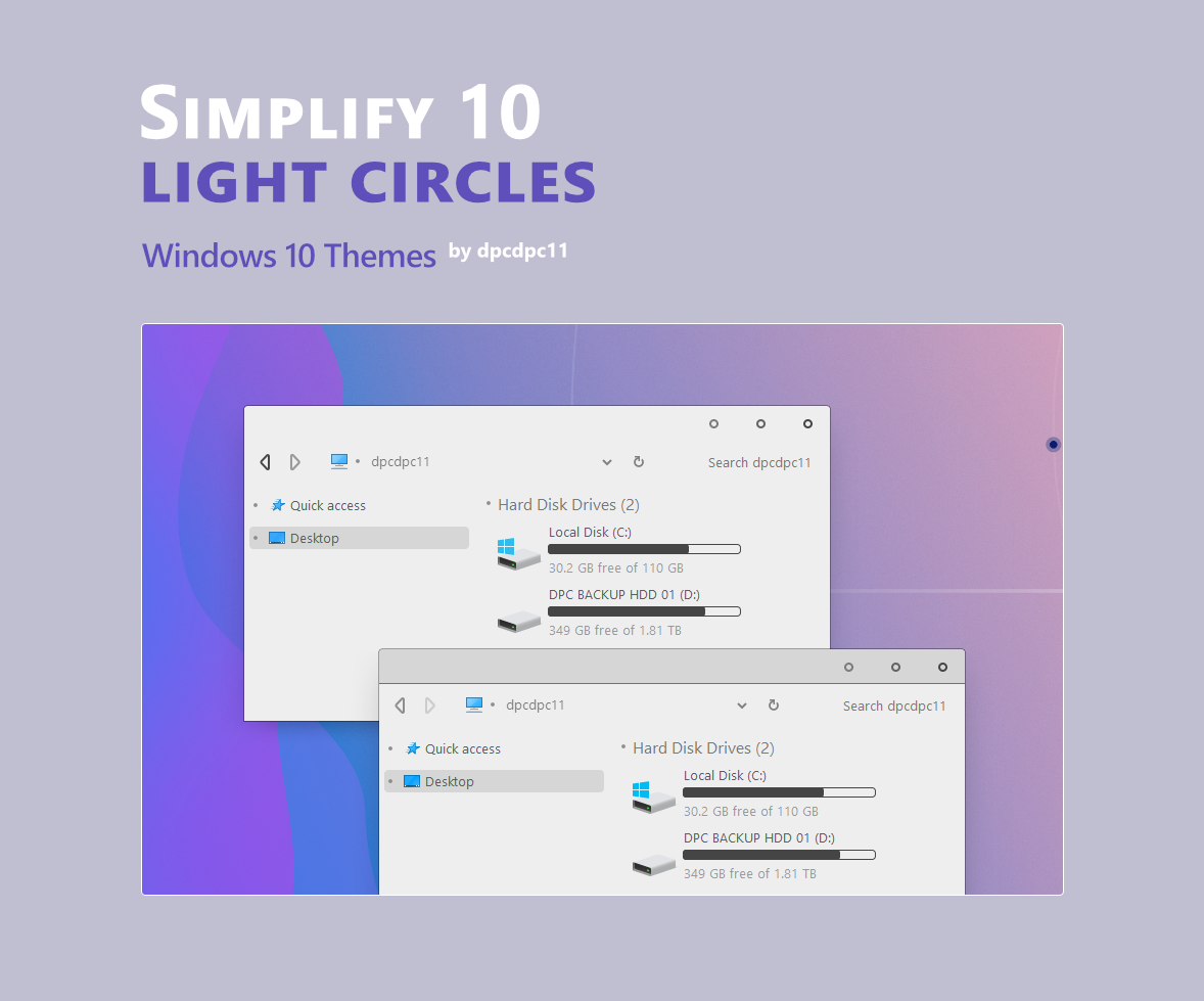 Simplify 10 Light Circles Windows 10 Themes by dpcdpc11 on DeviantArt