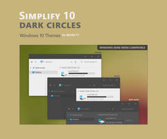 Simplify 10 Dark Circles - Windows 10 Themes