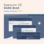 Simplify 10 Dark Blue - Windows 10 Themes