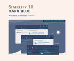 Simplify 10 Dark Blue - Windows 10 Themes
