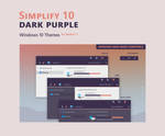 Simplify 10 Dark Purple - Windows 10 Theme by dpcdpc11