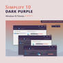 Simplify 10 Dark Purple - Windows 10 Themes