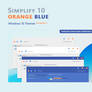 Simplify 10 Orange Blue - Windows 10 Themes