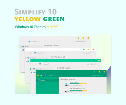 Simplify 10 Yellow Green - Windows 10 Themes