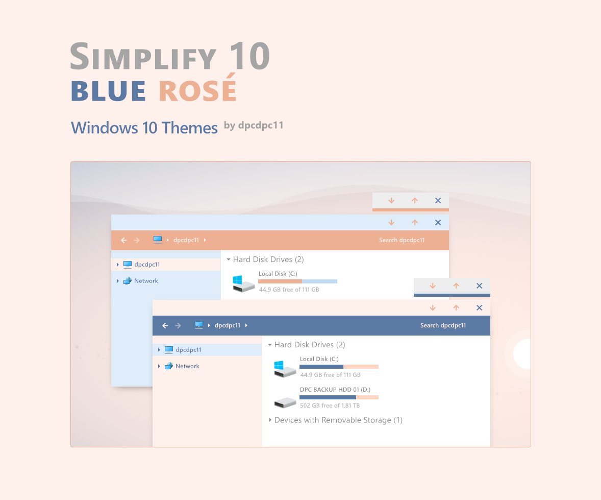 Simplify 10 Blue Rose Windows 10 Themes By Dpcdpc11 On Deviantart
