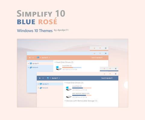 Simplify 10 Blue Rose - Windows 10 Themes