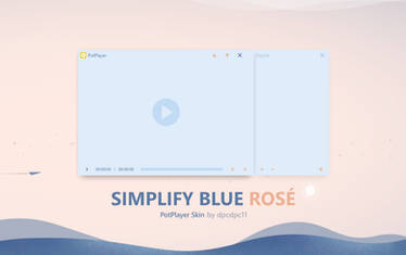 Simplify Blue Rose - PotPlayer Skin