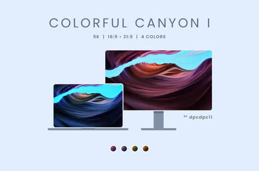 Colorful Canyon I - 5K Wallpaper Pack