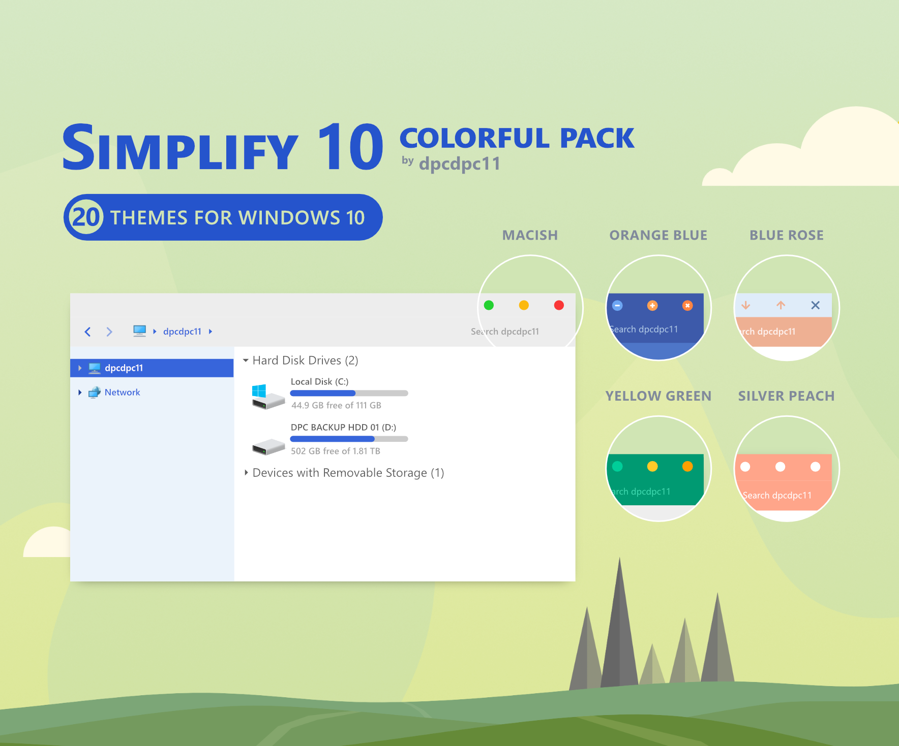 Simplify 10 Colorful - Windows 10 Theme Pack