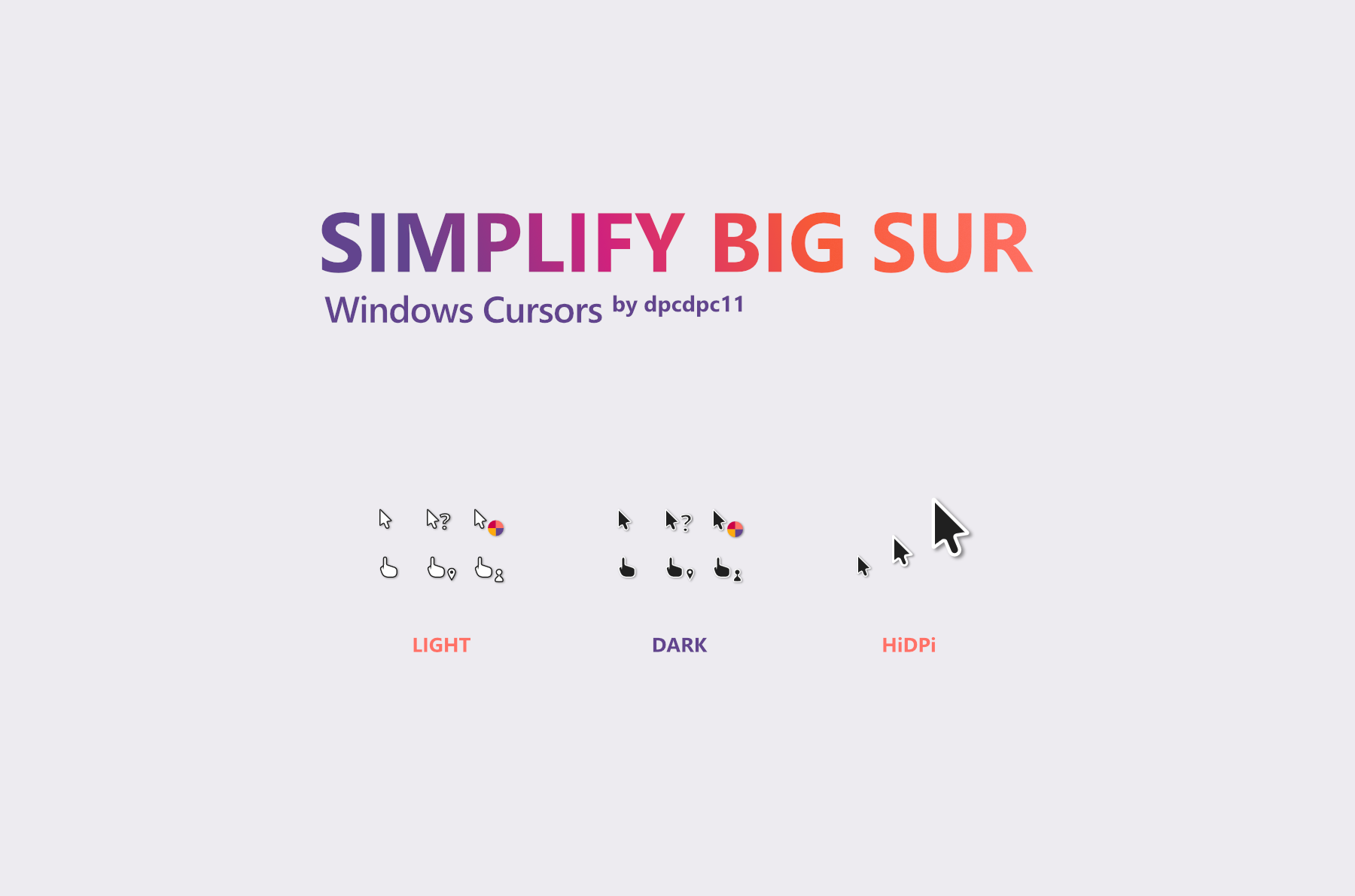 Simplify Big Sur - Windows Cursors