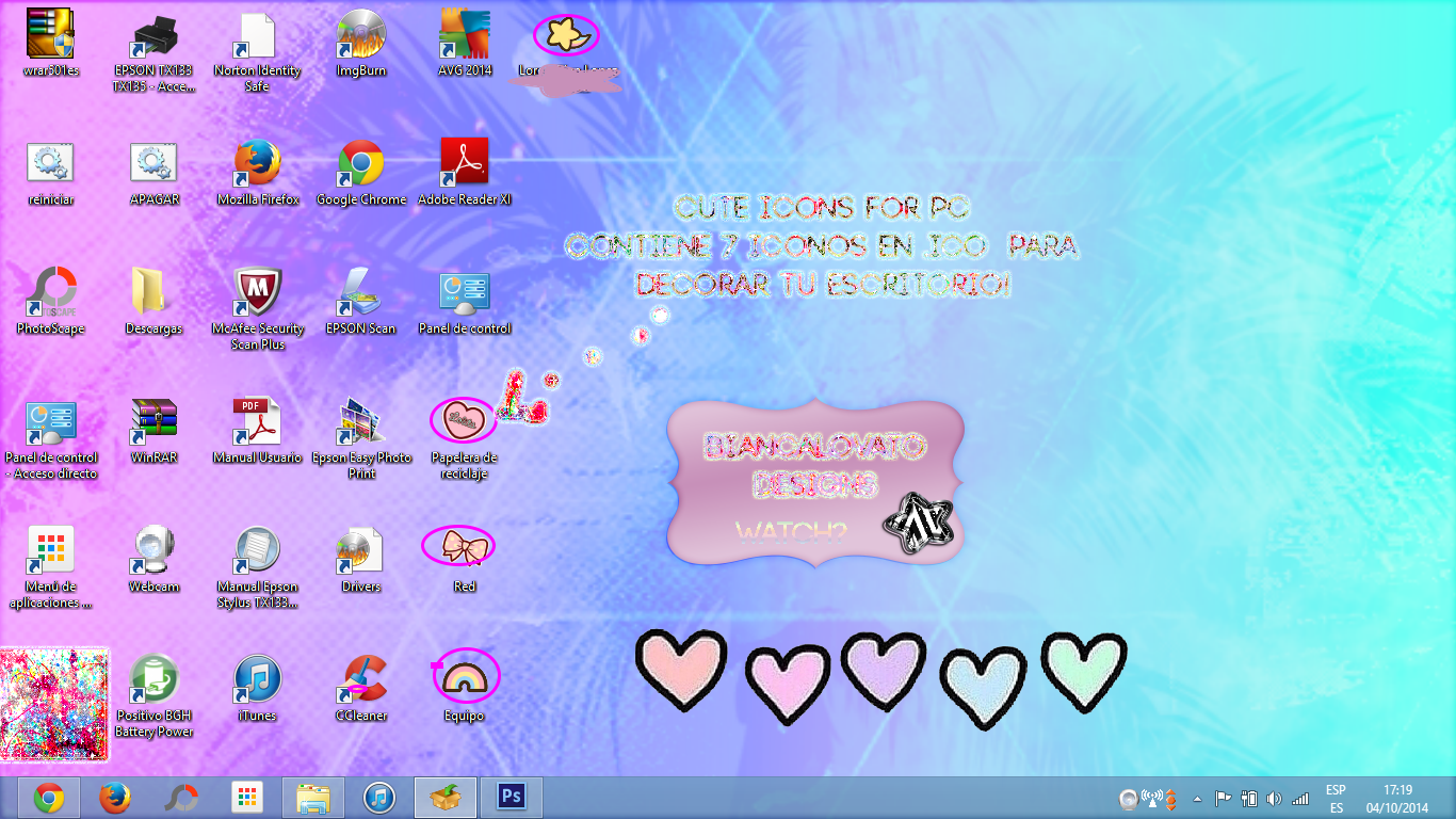 Cute Icons for PC con instalador W8 by biancalovato on DeviantArt
