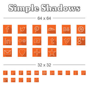 Free Icons - Simple Outline Long Shadows