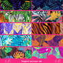 Tropical pattern mix - free printable set 2