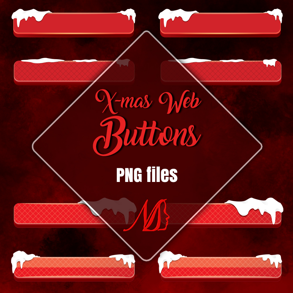X-mas web buttons PNG files by NicoleDesign79 on DeviantArt