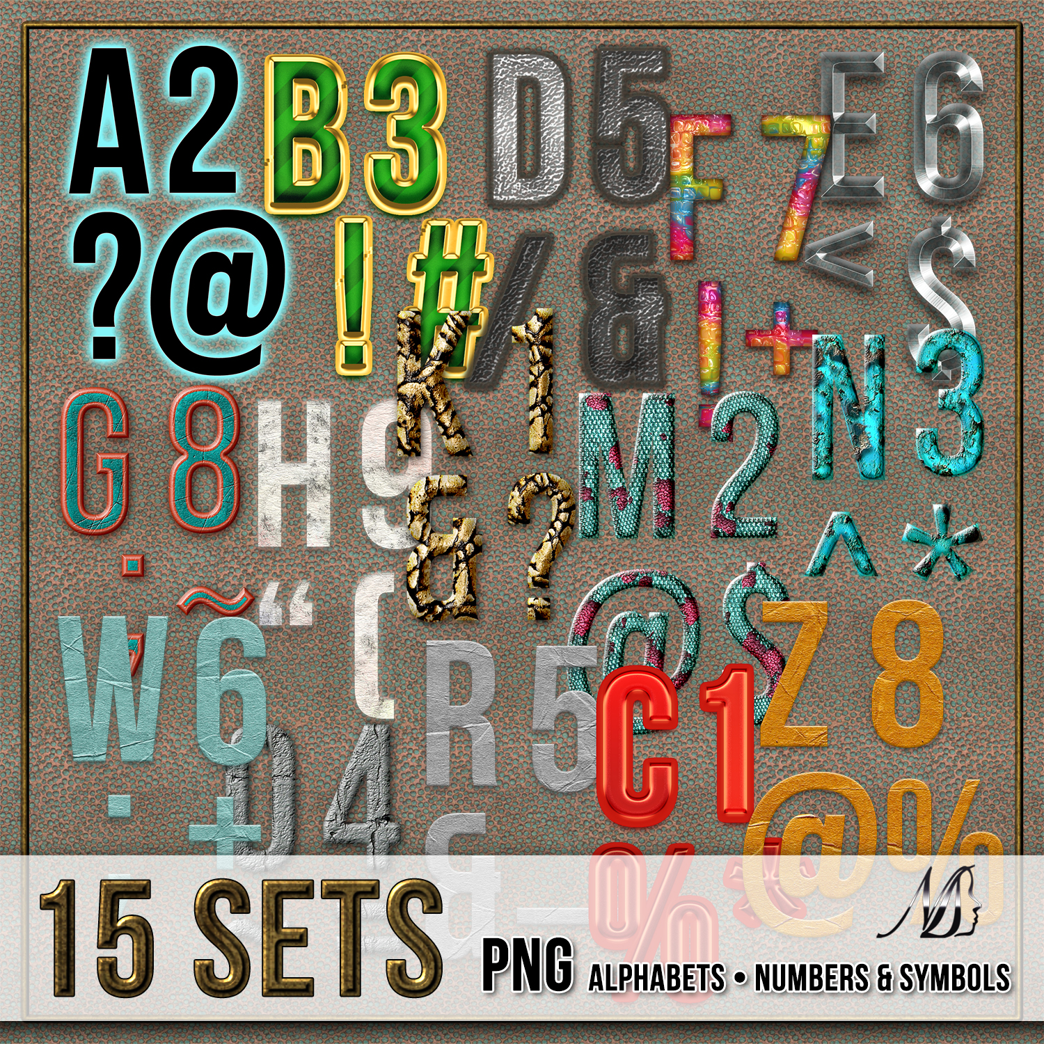 15 PNG Alphabets set by NicoleDesign79 on DeviantArt