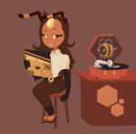 Jazzy Record (Gif) by Scarlet-Ajani