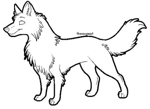 Free wolf lineart