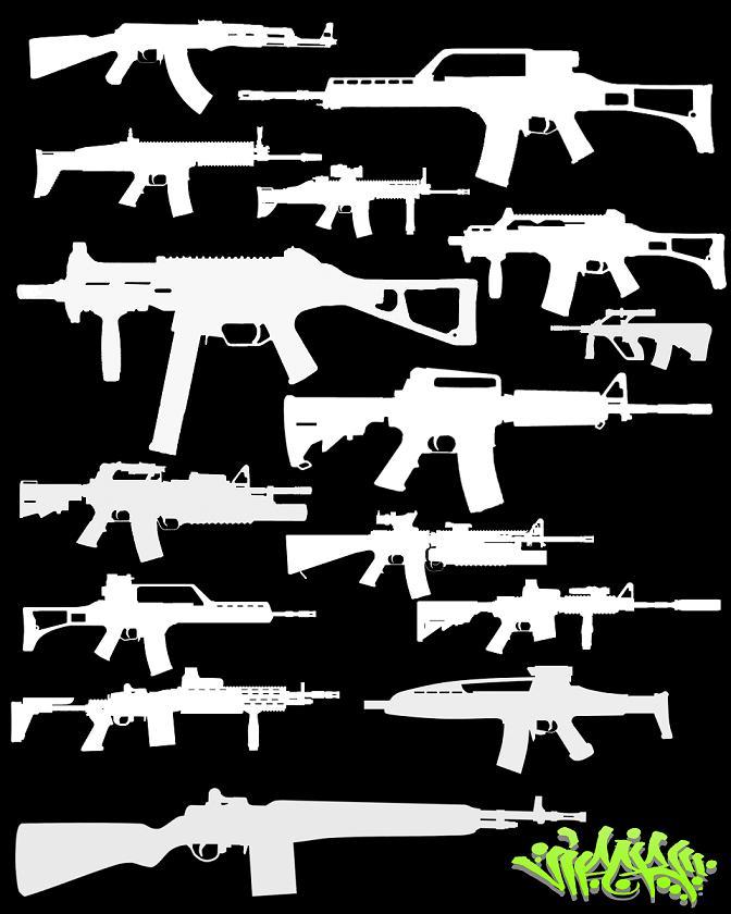 Firearms Photoshop Brushes