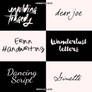 Pack1:Favourite fonts by Pointless-girl