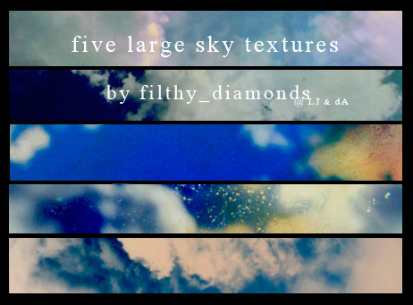 Five large sky textures
