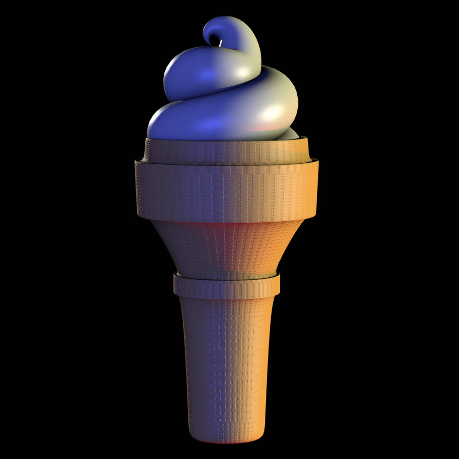 Free Ice Cream (Blender Download) by LordKaine on DeviantArt