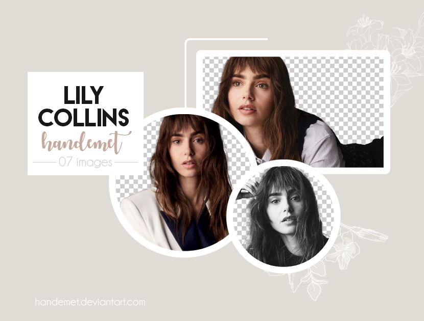 Lily Collins Png Pack (1) by handemet on DeviantArt