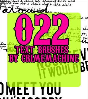 022 Text Brushes-CRIMEMACHINE