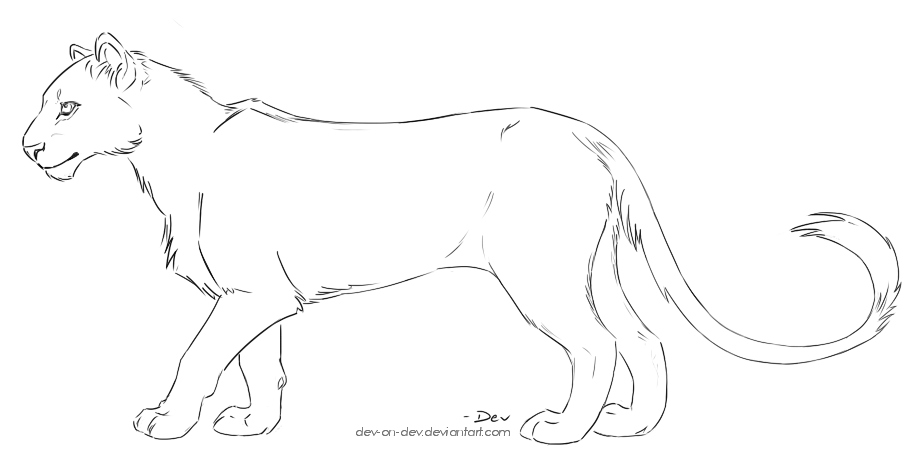 Dev's Lion Lineart