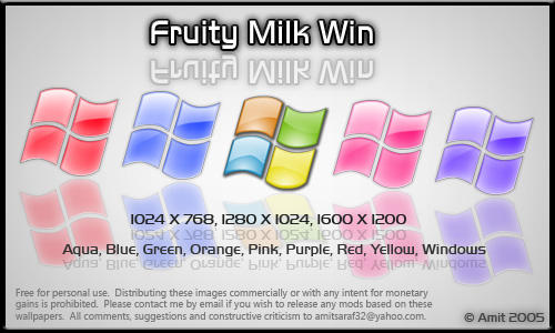 Fruity Milk Win Wallpaper Pack