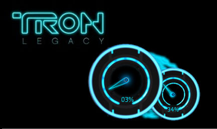 Tron:Legacy CPU Load Meter