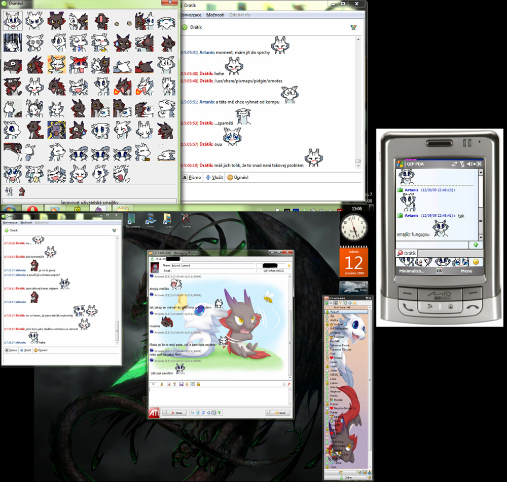 Dragonbro on Pidgin QIP PDA