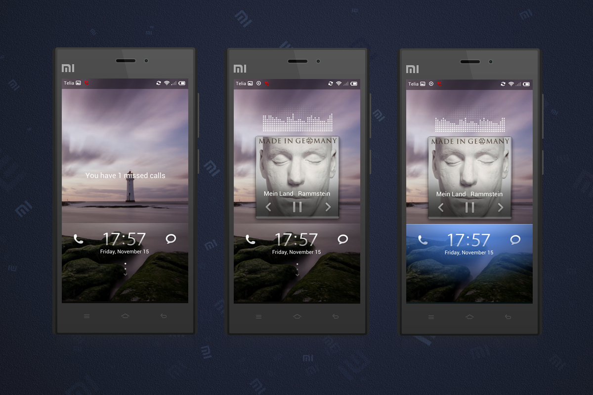 MIUI Locksceen V2 Style Blue