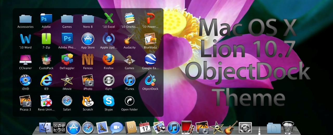 Mac OS X Lion ObjectDock Theme