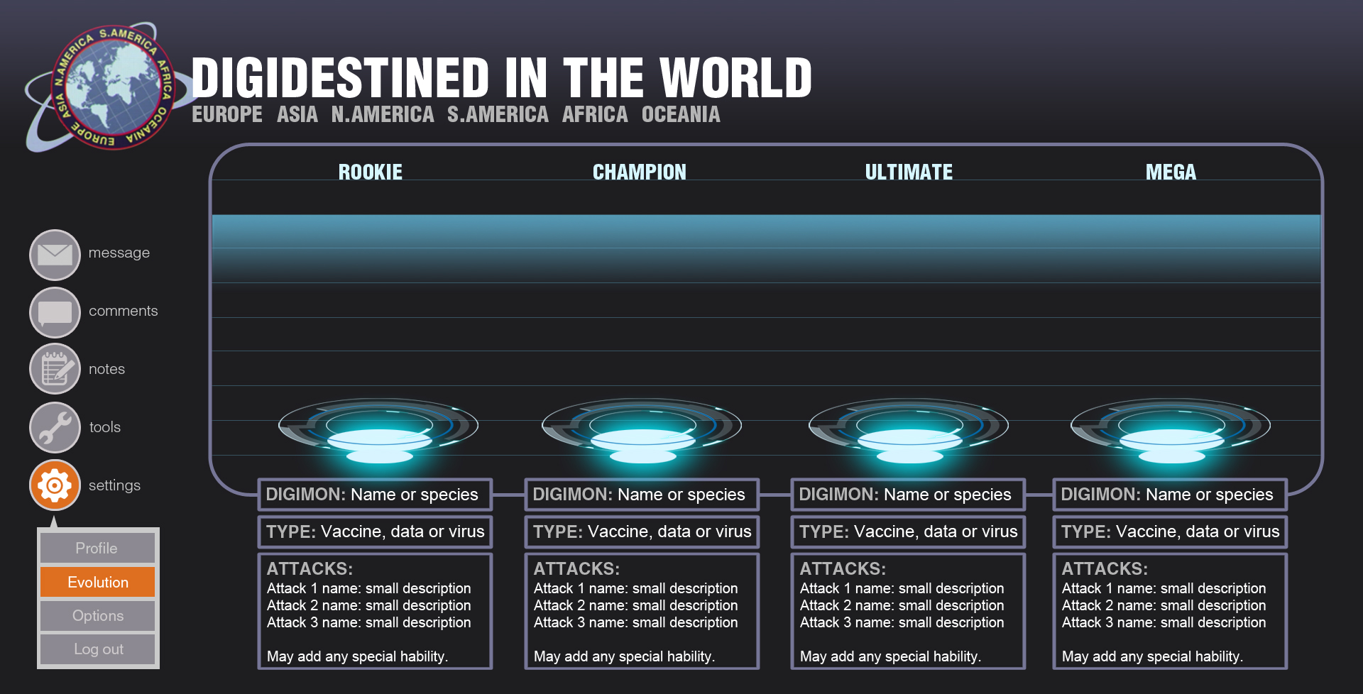 .com Template: Evolution line