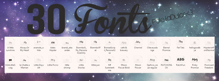 30 Fonts! by paletadulce on DeviantArt
