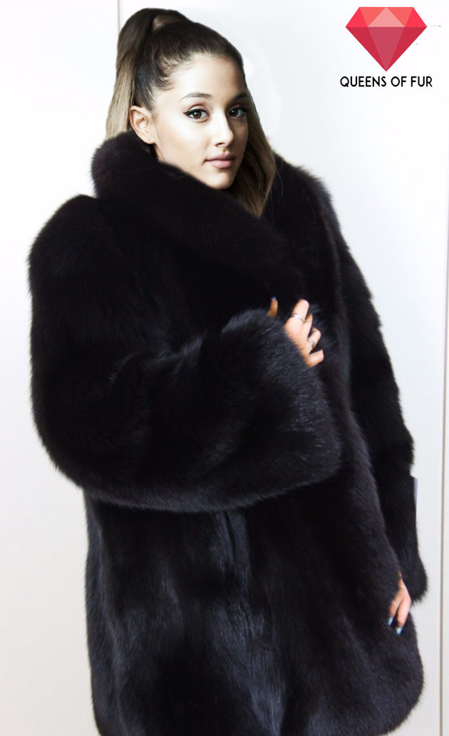 Ariana grande fur jacket hot sale