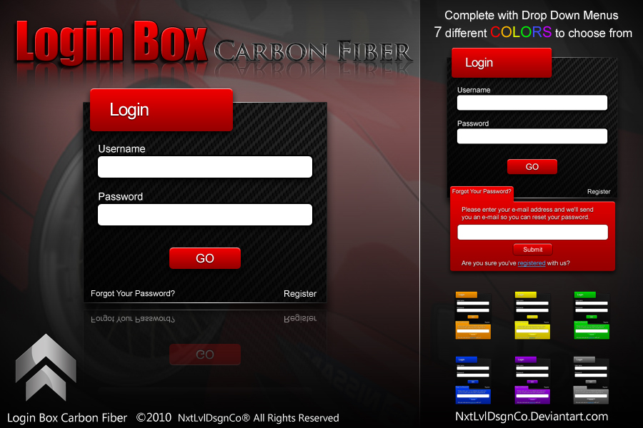 Login Box  Carbon Fiber