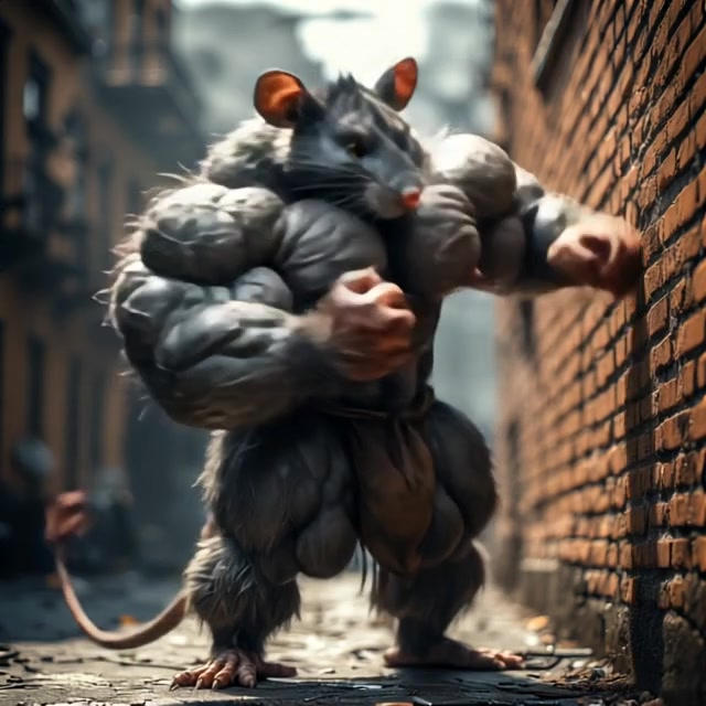 Muscle Mouse 1, Brick Wall 0 by beeflover2001 on DeviantArt