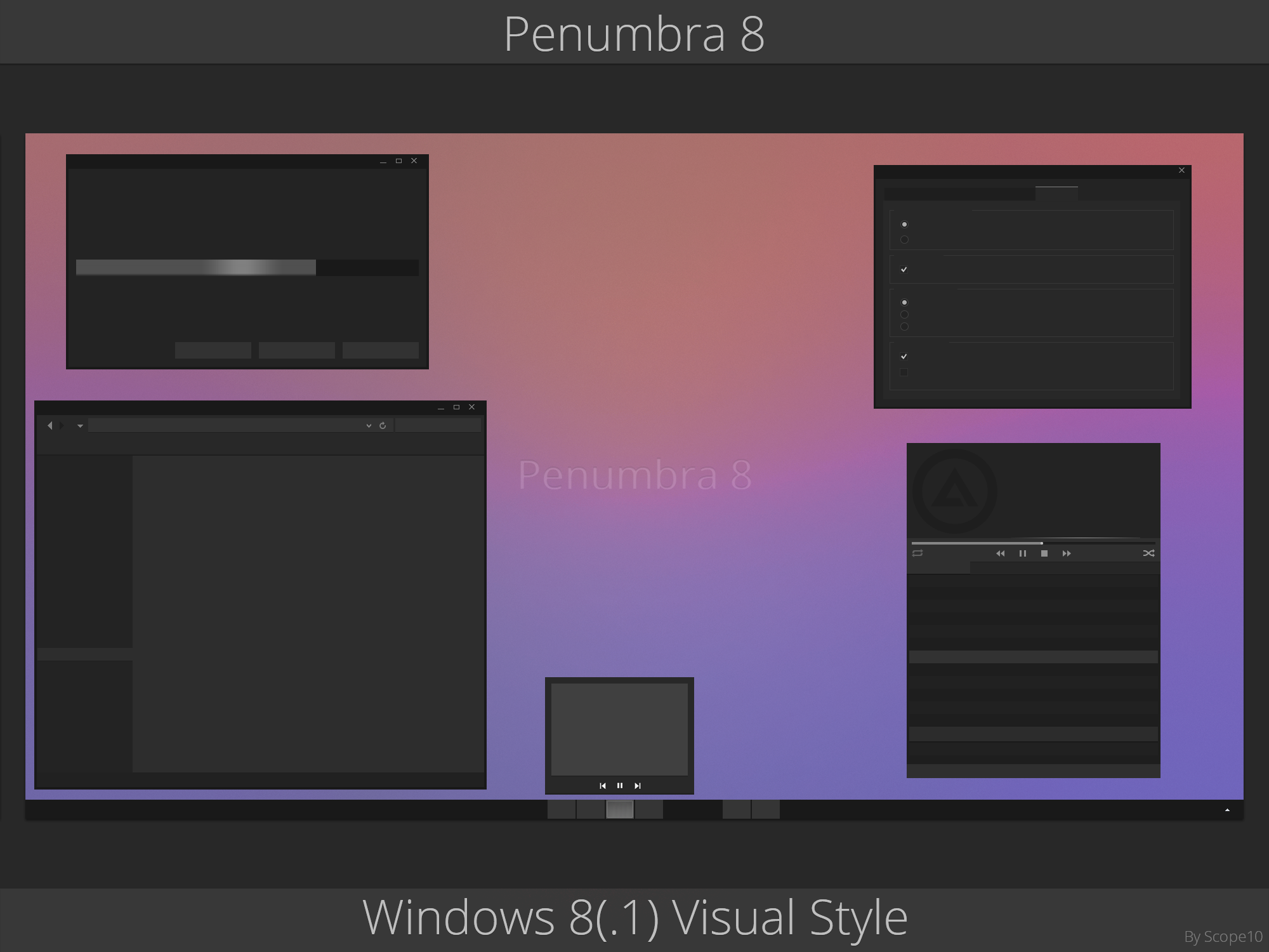 Penumbra 8 - Windows 8(.1) visual style